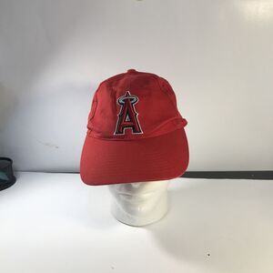 Anaheim Angels Cap Hat Men's Adjustable Red Strapback with Embroidered Logo